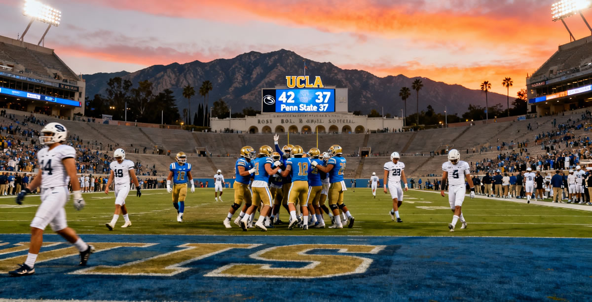 UCLA在Rose Bowl爆冷击败Penn State